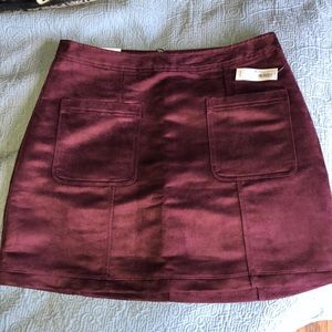 Faux Suede Skirt